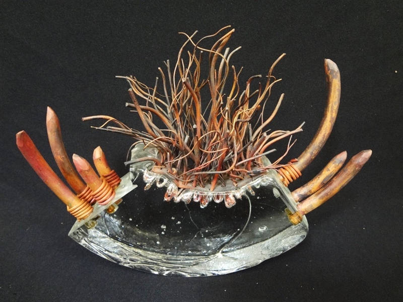 Gary McFadyen Cast Glass and Copper Sculpture
