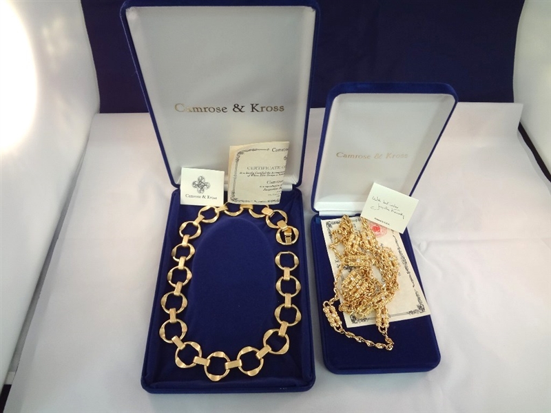 Jacqueline Bouvier Kennedy (2) Necklaces in Original Boxes