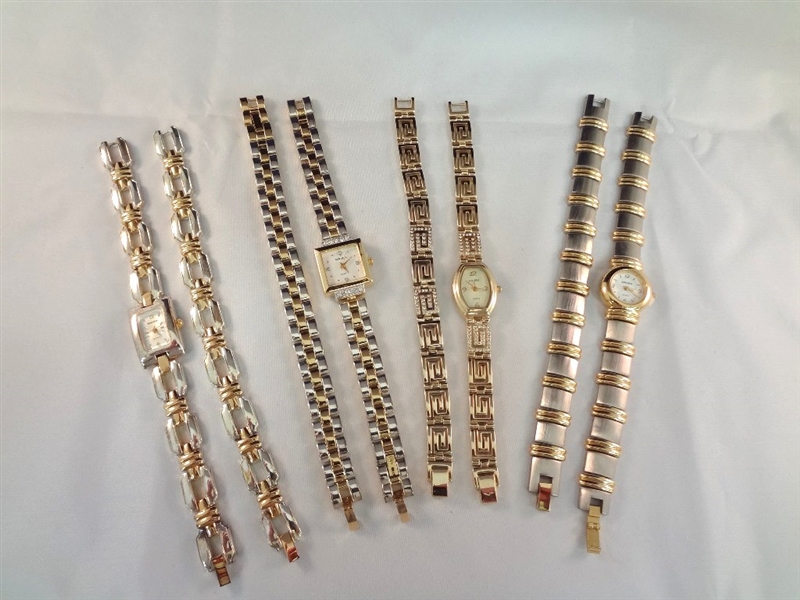 (4) Gruen Watch and Bracelet Matching Sets