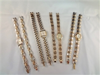 (4) Gruen Watch and Bracelet Matching Sets
