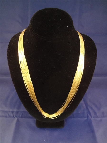 Sterling Liquid Silver Gold Plated 30" in Length