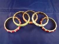 Joan Rivers (5) Flexible Gold Tone Enameled Bracelets