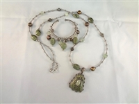 Carolyn Pollack Sterling Silver Relios Pendant and Necklace with Matching Bracelet