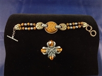 Carolyn Pollack Matching Bracelet and Pendant/Brooch Set