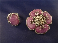 Carolyn Pollack Matching Pendant and Ring Set