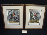 "Lippizan Horses" Pair Engravings Johann Elias Ridinger 1698-1767