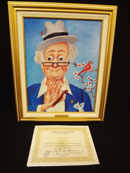 Red Skelton Signed Lithograph "The Noble" Clown 847/2500