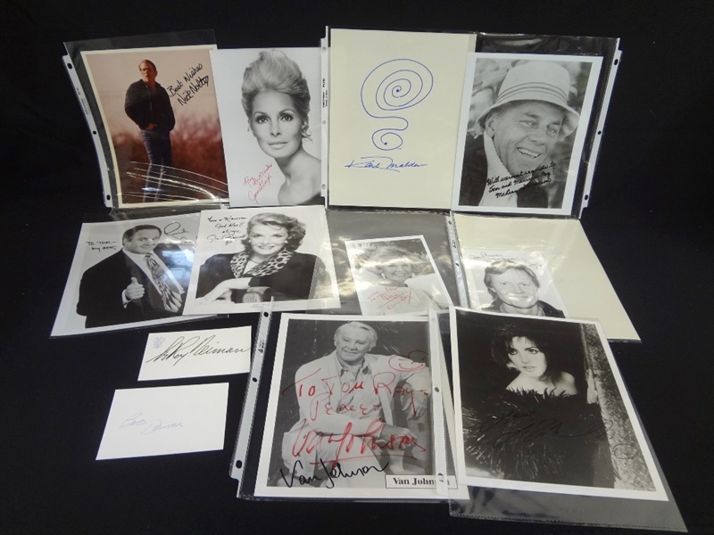 (13) Hollywood Autographs: Leroy Nieman, Liza Minelli, Janet Leigh and others
