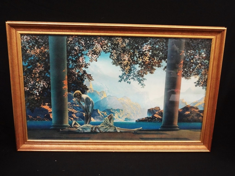Maxfield Parrish Lithograph Framed "Daybreak"