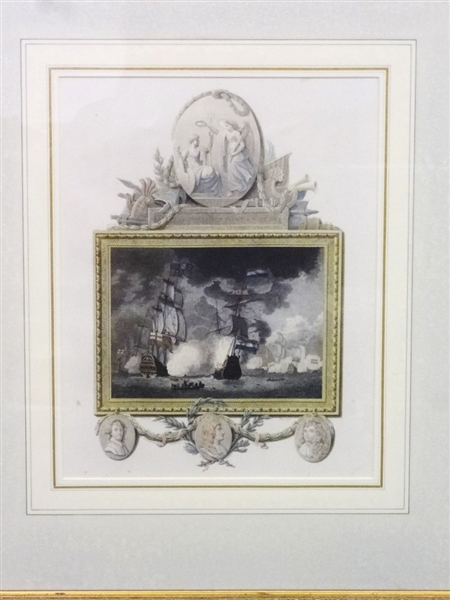 James Fittler Engraving "The Defeat of the Dutch Fleet 1665" 1795