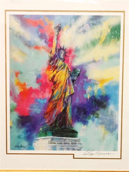 Leroy Nieman Signed Statue of Liberty Framed Lithograph