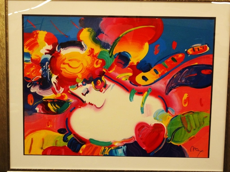 Peter Max Signed Oversize Serigraph "Great Flower Blossom Lady II" 