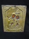 Early 1820s Religious Wood and Metal Icon