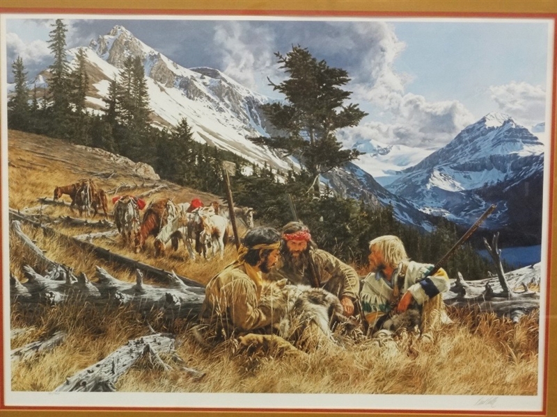 Paul Calle Signed Lithograph "When Trails Cross" 78/950