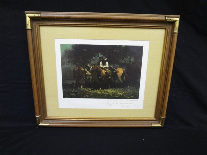 Melvin Warren Signed Lithograph Personalized "Night Riders"