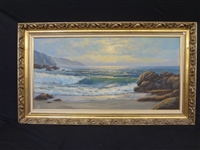 William Blackman Oil on Canvas: Ocean Cliffside