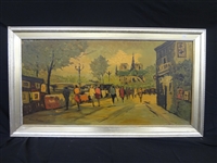 Marcel Derain Oil Painting on Board: French Street Scene