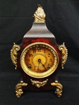 Ansonia Brass and Wood Mantle Clock