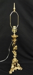 Single Brass Ornate Lamp Man with Torchiere