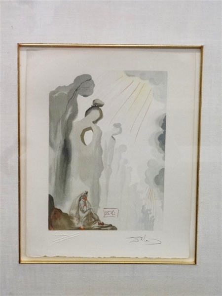 Salvador Dali Woodcut "The Second Cornice" From The Divine Comedy 1960