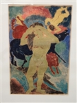 Original Woodblock "Nudes" Matted and Framed