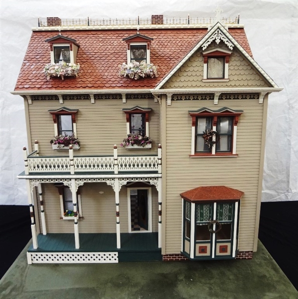 20th Century Victorian Painted Doll House Kit
