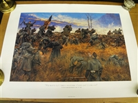 Keith Rocco Signed Lithograph: Civil War Print "We Have Got Them Started Come On"