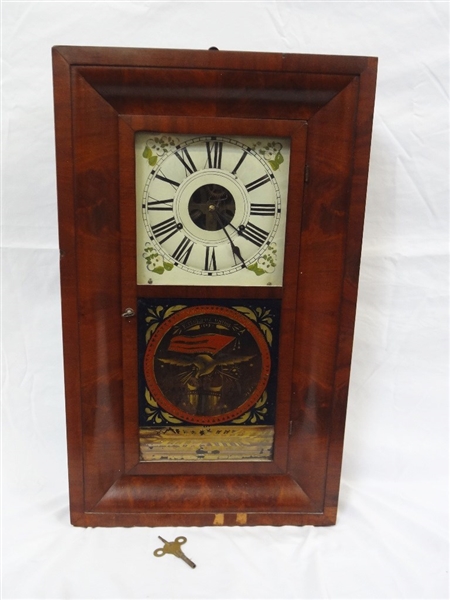 Hand Painted Reverse Glass Wall Clock