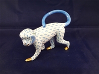 Herend Porcelain Figurine "Monkey Fishnet"