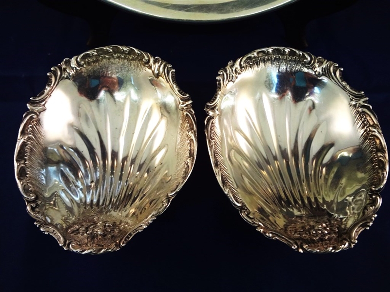 Reed and Barton Sterling Silver Fluted Dishes and Repousse Bowl