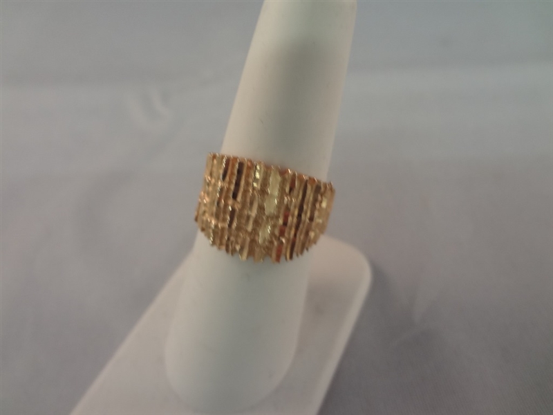 14k Gold Nugget Ring Size 6.25