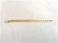 14k Yellow Gold Solid Bracelet Interlocking Links