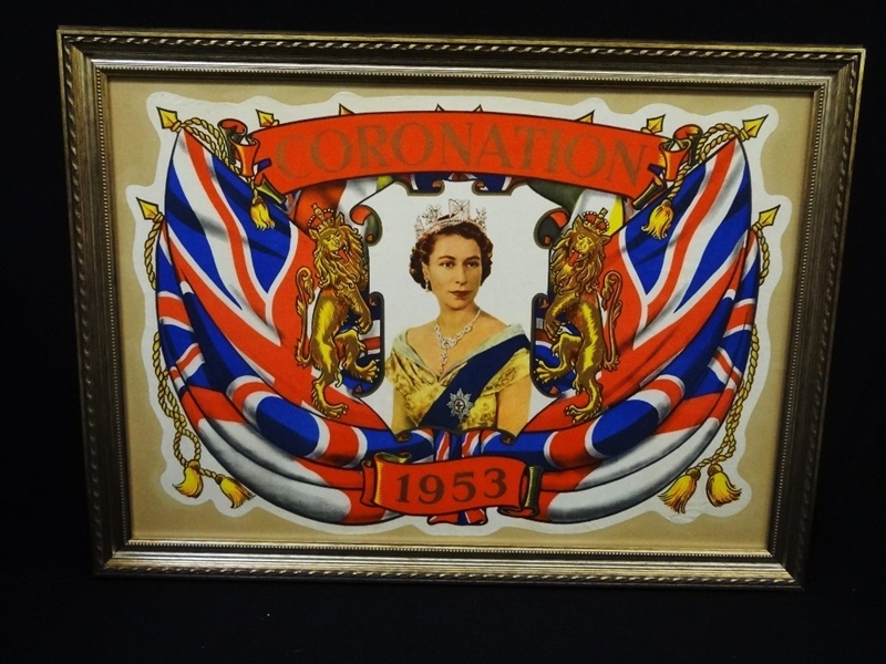 Queen Elizabeth II Coronation Poster Framed 1953