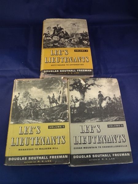 "Lees Lieutenants: A Study in Command" Volumes I-III 1942 with Dust Jacket