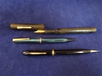 (3) Conklin Chicago Fountain Pens and Pencils