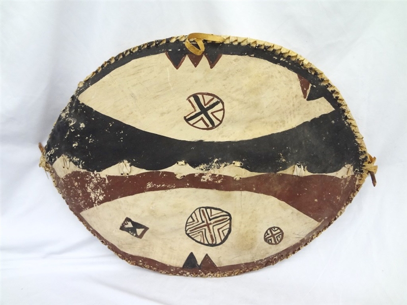 Papua New Guinea Sepik River Ceremonial Leather Shield
