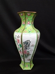 Chinese Cloisonne Copper Enameled 6 paneled Vase