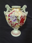 Moriage High Relief 2 Handle Vase 