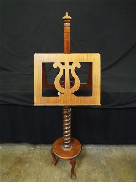Wooden Hand Carved Sheet Music Stand