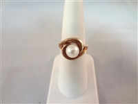 14k Gold and Pearl Ring