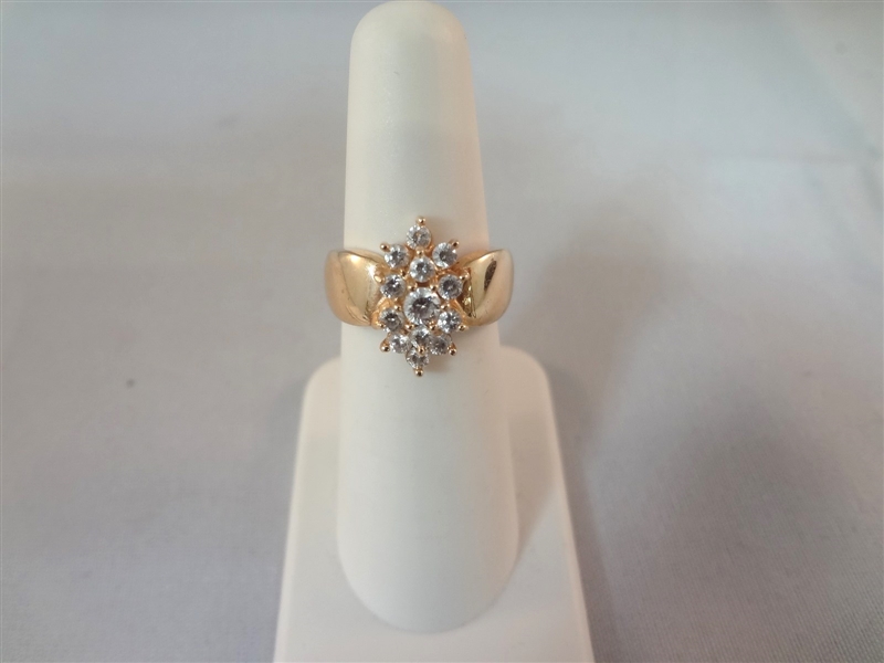 14k Gold and Cubic Zirconia Ring