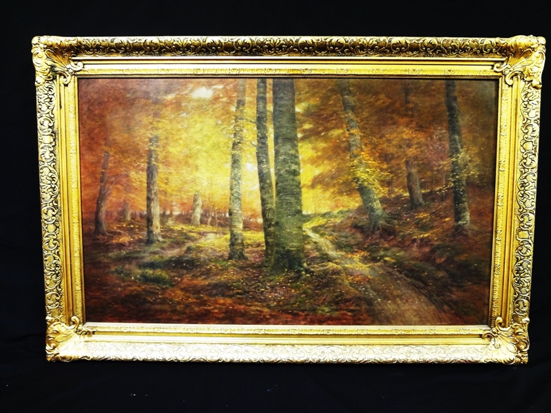 John Semon (1852 - 1917) Oil Painting: Forest Interior 