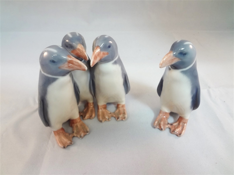 Royal Copenhagen Porcelain Penguins: #1284, and #1283