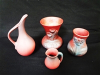 Van Briggle Maroon Pottery Group of Four