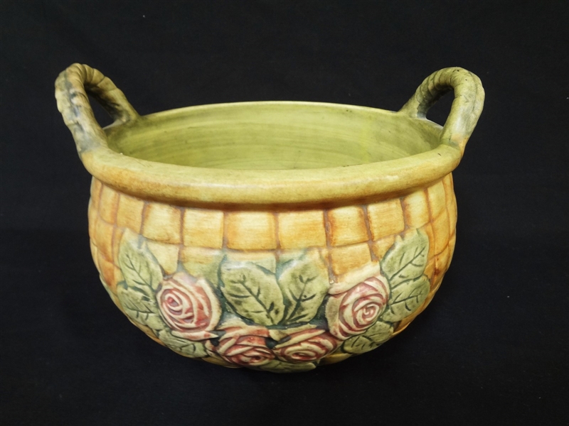 Weller Pottery "Flemish" Pattern Basket