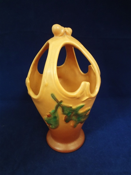 Weller Pottery "Oak Leaf" Pattern 4 handle Vase