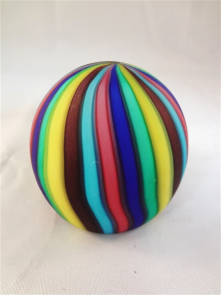 Carnival Stripe Glass Paperweight