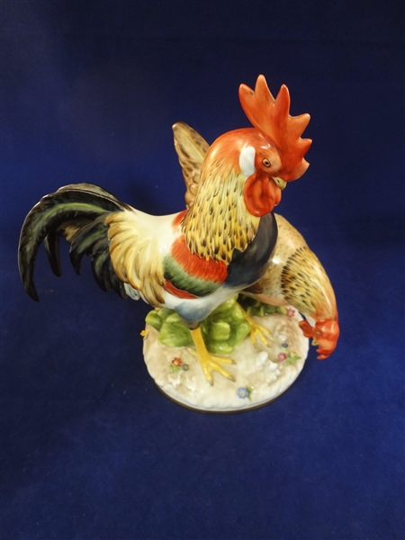 Large Porcelain Figurine Rooster