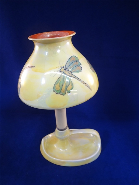 Uno Favorite Bavarian Luster Dragonfly Shade Candlestick