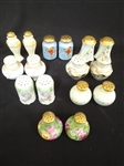 (8) Pairs Hand Painted Salt and Pepper Shakers Germany, Belleek, Japan and Others